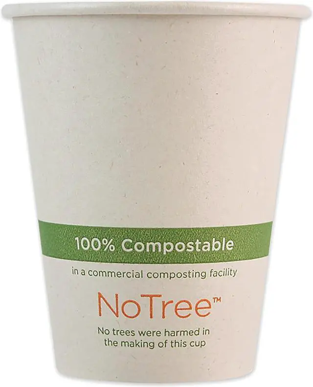 Alt view image 2 of 8 - NoTree Paper Hot Cups 8 oz Natural 1000/Carton CUSU8