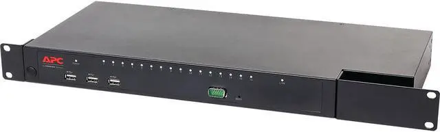 Alt view image 6 of 7 - APC by Schneider Electric KVM1116R KVM Switchbox - 16 Computer(s) - 1 Local User(s) - 1 Remote User(s) - 20 x Network (RJ-45) - 2 x PS/2 Port - 5 x USB1 x VGA - Rack-mountable - 1U