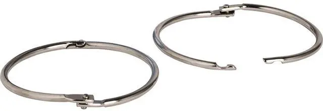 Alt view image 2 of 2 - Business Source Standard Book Rings - 3" Diameter - Silver - Nickel Plated - 10 / Box  BSN01441