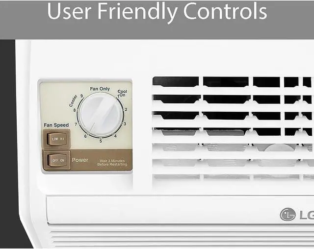 Alt view image 14 of 18 - LG 5,000 BTU Window Air Conditioner with Manual Controls, 115V, White