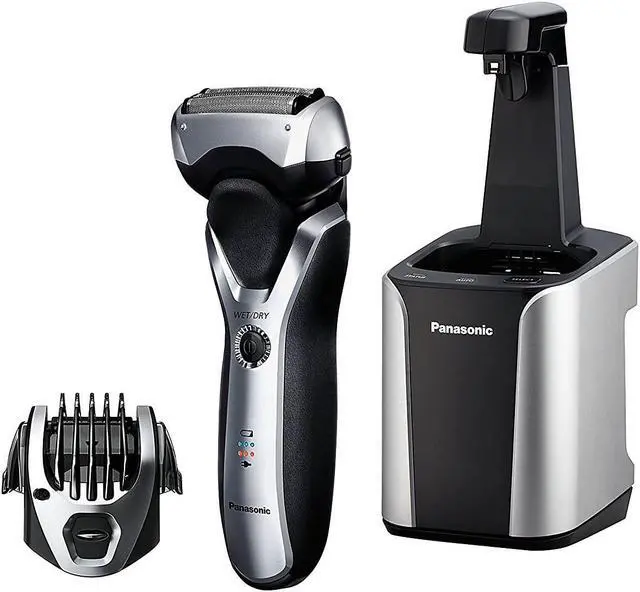 Alt view image 7 of 7 - Panasonic ES-RT97-S Arc3 Electric Shaver & Trimmer with Automatic Clean & Charge Station