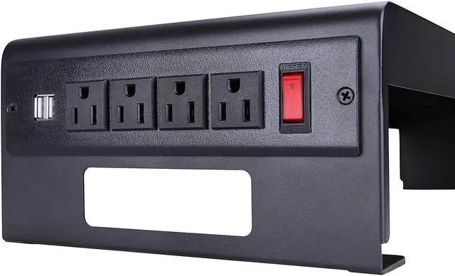 Alt view image 19 of 20 - Rocelco 30" Premium Dual Monitor Stand with AC Power Supply & USB 2.0 Charging