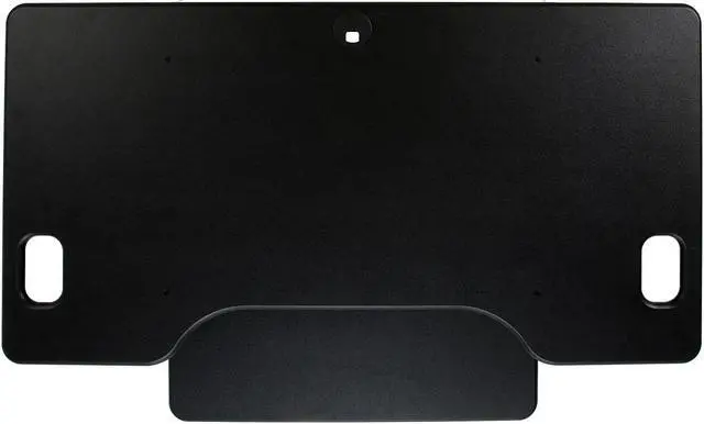 Alt view image 17 of 17 - Rocelco Deluxe 46" wide Height Adjustable Standing Desk Riser with Extended Vertical Range (Black)