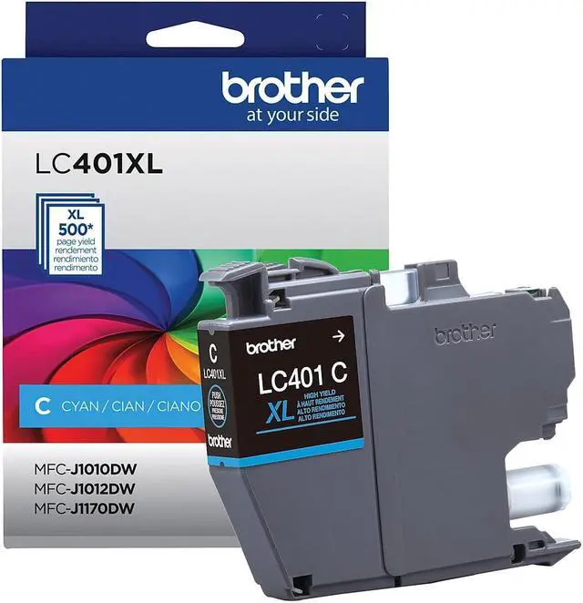Alt view image 7 of 7 - Brother LC401 Cyan High Yield Ink Cartridge Prints Up to 500 Pages (LC401XLCS)