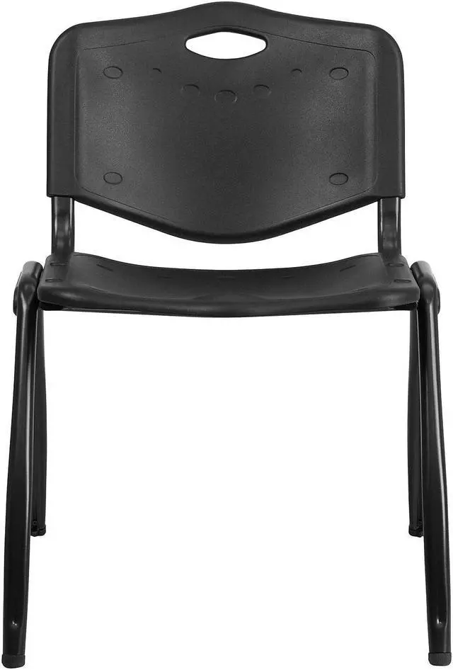 Alt view image 7 of 17 - 5 Pk. HERCULES Series 880 lb. Capacity Black Plastic Stack Chair