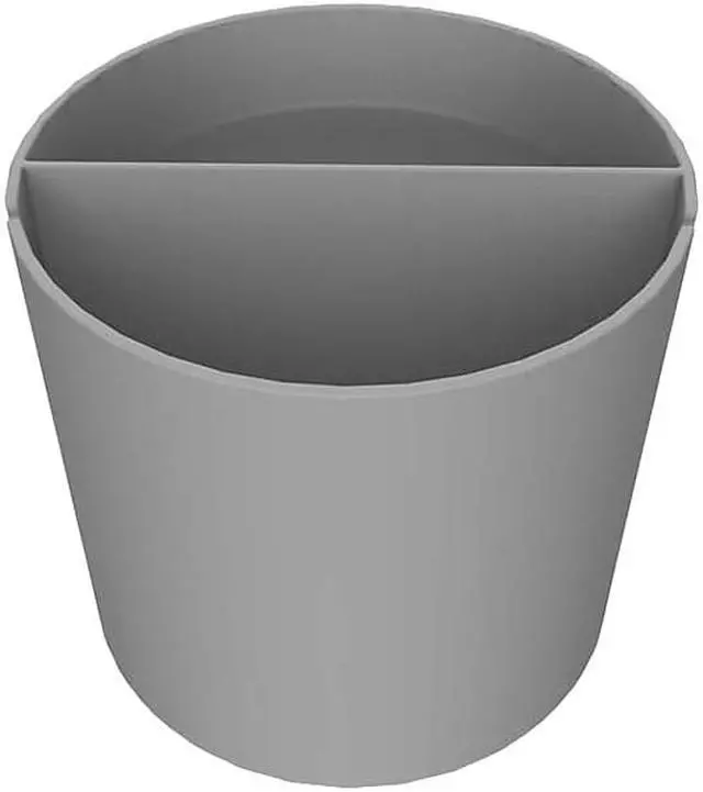 Alt view image 4 of 6 - Deflecto Standing Desk Small Desk Organizer Two Sections Gray 400001