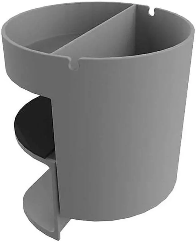 Alt view image 5 of 6 - Deflecto Standing Desk Small Desk Organizer Two Sections Gray 400001