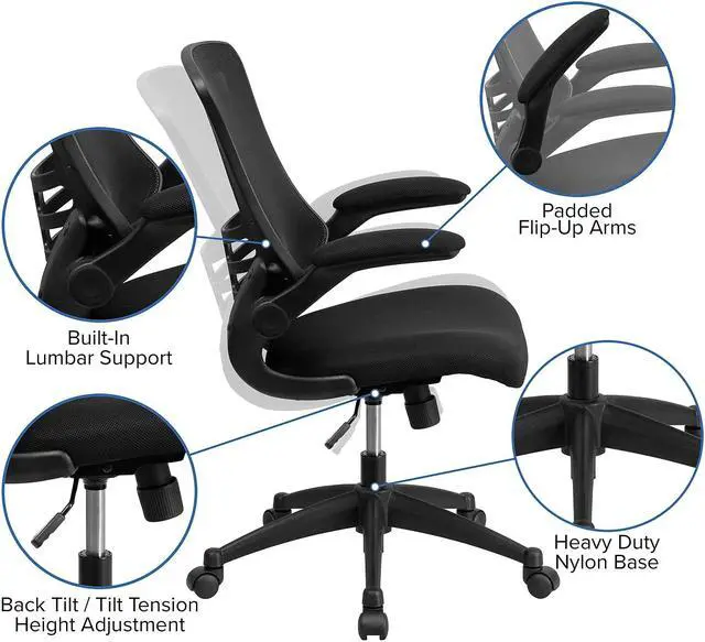 Alt view image 4 of 20 - Flash Furniture 39" Desk Office Bundle Set Black (BLNNAN21CPX5LBK)