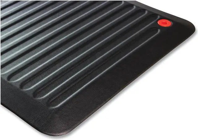 Alt view image 16 of 20 - Floortex FCA2471XVBK AFS-TEX 6000 Active Anti-fatigue Mat, Counter, Stand-up Desk, Workstation, Reception - 24" Length x 12" Width - Polyvinyl Chloride (PVC) - Black