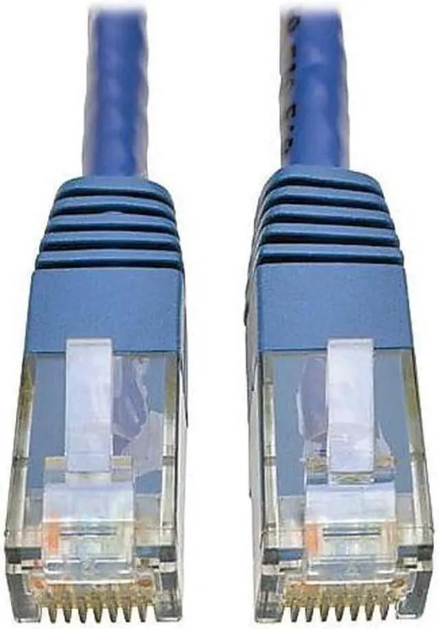 Alt view image 8 of 11 - Tripp Lite Cat6 Gigabit Molded Patch Cable, 10 ft. RJ45 (M/M), 550MHz 24 AWG Blue 10' (N200-010-BL)