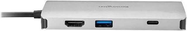 Alt view image 12 of 20 - Kensington 5-Port USB Type C Mobile Driverless Hub - Black, Silver