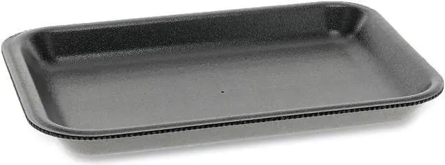 Main image of Pactiv Corporation Pactiv Evergreen Supermarket Trays #2 8.2 x 5.7 x 0.91 Black 500/Carton 0TFB00200000