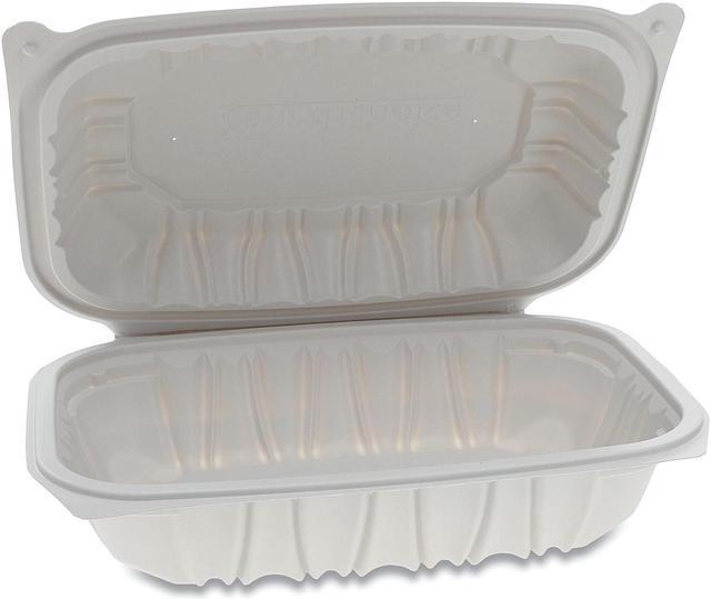 Pactiv Classic Carry-Out Container, 46 oz, 9.75 x 7.75 x 1.75, Silver, Aluminum, 50/Carton