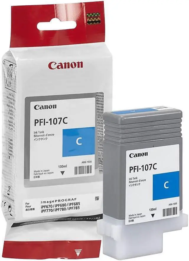 Alt view image 9 of 13 - Canon PFI-107 Ink Cartridge - Cyan
