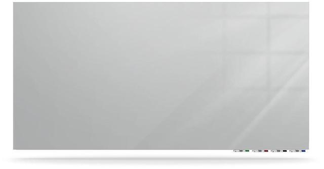 Alt view image 2 of 5 - Ghent ARIASM46GY Aria Low-Profile Frameless Magnetic Glassboard - 72" x 48" - Gray Surface
