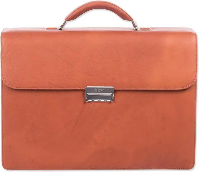 Alt view image 6 of 13 - Swiss Mobility Cognac Milestone Briefcase, Holds Laptops 15.6" Model 49545807SM