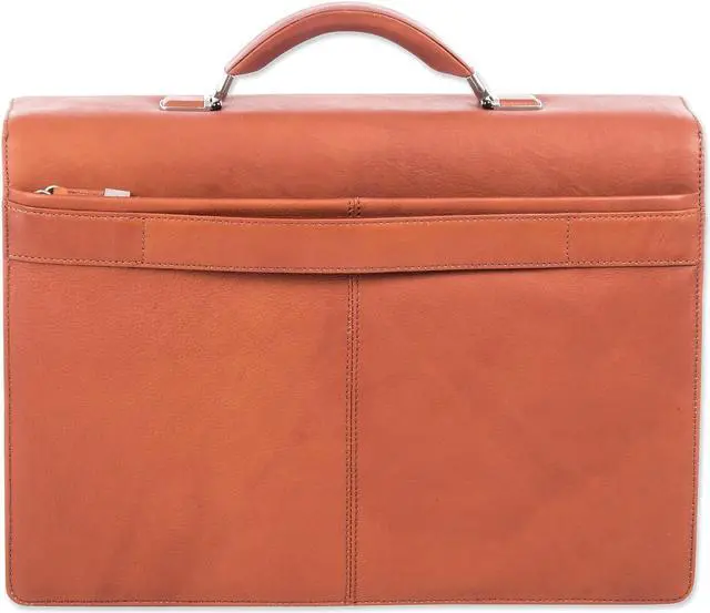 Alt view image 8 of 13 - Swiss Mobility Cognac Milestone Briefcase, Holds Laptops 15.6" Model 49545807SM