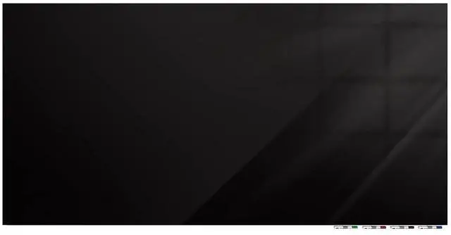 Alt view image 2 of 5 - Ghent ARIASM34BK Aria Low-Profile Frameless Magnetic Glassboard - 48" x 36" - Black Surface