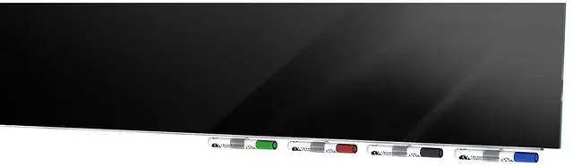 Alt view image 3 of 5 - Ghent ARIASM34BK Aria Low-Profile Frameless Magnetic Glassboard - 48" x 36" - Black Surface