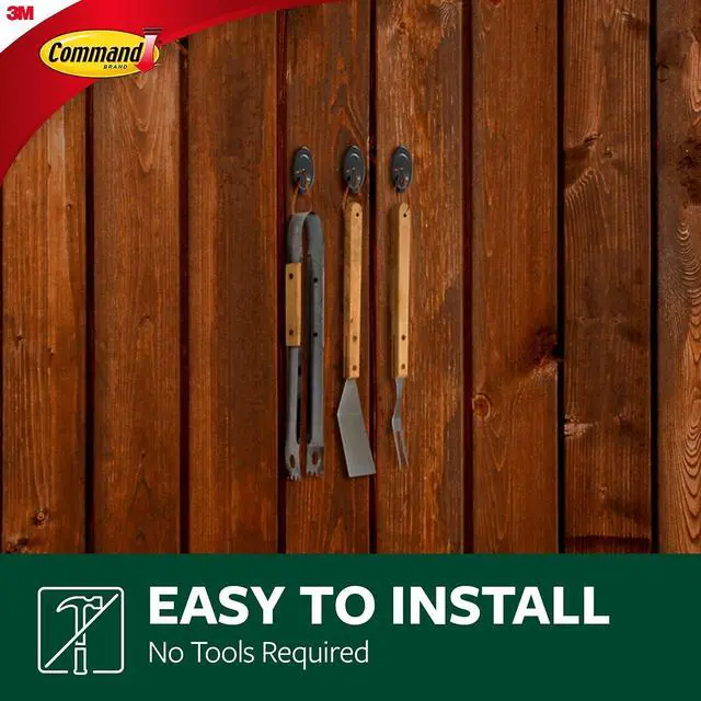 Alt view image 14 of 15 - Command All Weather Hooks and Strips Plastic Medium 2 Hooks & 4 Strips/Pack
