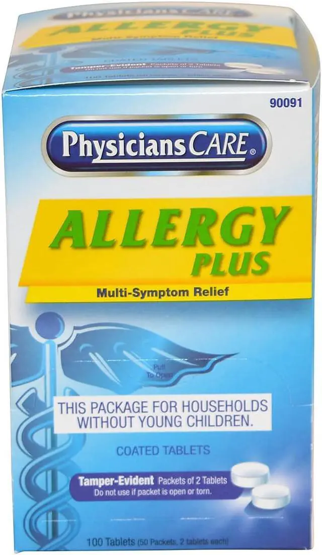 Alt view image 11 of 12 - Physicianscare Allergy Antihistamine Medication Two-Pack 50 Packs/Box 90091