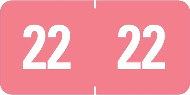 Alt view image 4 of 5 - Smead Yearly End Tab File Folder Labels for 2022 Pink