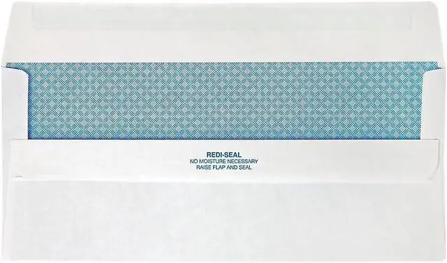 Alt view image 12 of 13 - Quality Park Redi Seal Envelope Security #10 4 1/8 x 9 1/2 Window White 500/Box 21418