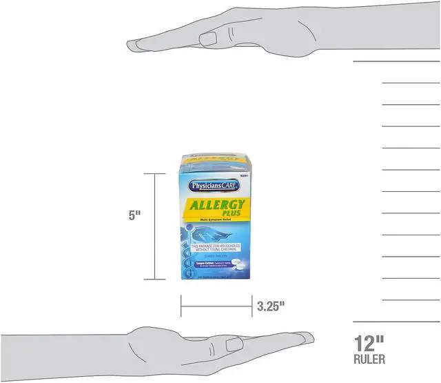 Alt view image 12 of 12 - Physicianscare Allergy Antihistamine Medication Two-Pack 50 Packs/Box 90091