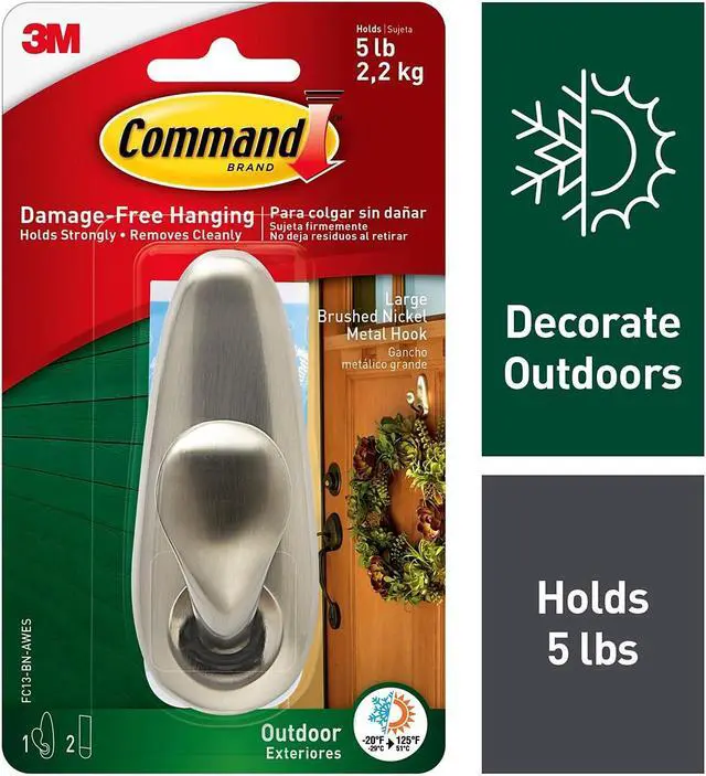 Alt view image 3 of 10 - Command Outdoor Forever Classic Large Metal Hook FC13BNAW