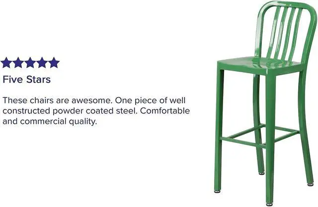 Alt view image 5 of 14 - Flash Furniture Commercial Grade 30" High Distressed Copper Metal Indoor-Outdoor Barstool with Back 4 Pack (4ET353430COP)