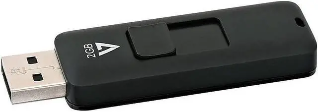 Alt view image 11 of 16 - V7 MEMORY VF22GAR-3N 2GB FLASH DRIVE USB 2.0 BLACK
