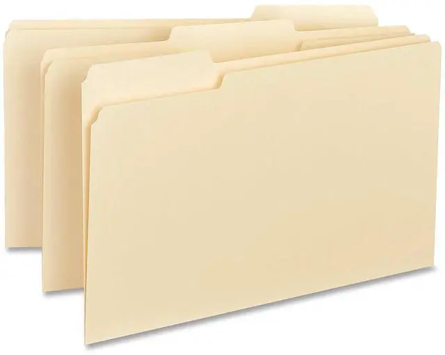Alt view image 16 of 16 - Business Source Interior File Folders 1/3 Cut Assorted Legal 100/BX Manila 43560