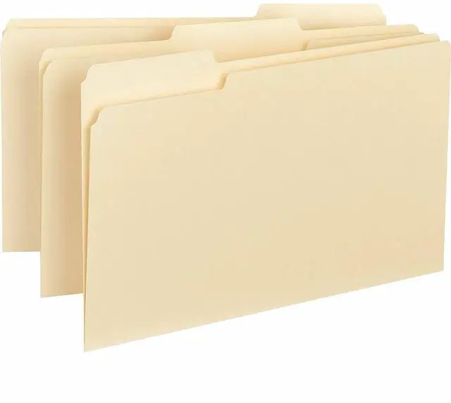 Alt view image 7 of 16 - Business Source Interior File Folders 1/3 Cut Assorted Legal 100/BX Manila 43560