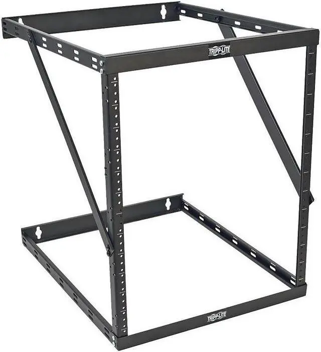 Alt view image 9 of 14 - Tripp Lite  SRWO8U22DP Expandable Low-Profile UPS-Depth Wall-Mount 2-Post Open-Frame Rack
