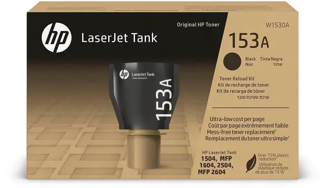 Alt view image 2 of 15 - HP 153A Black Original LaserJet Tank Toner Reload Kit, ~2,500 pages, W1530A