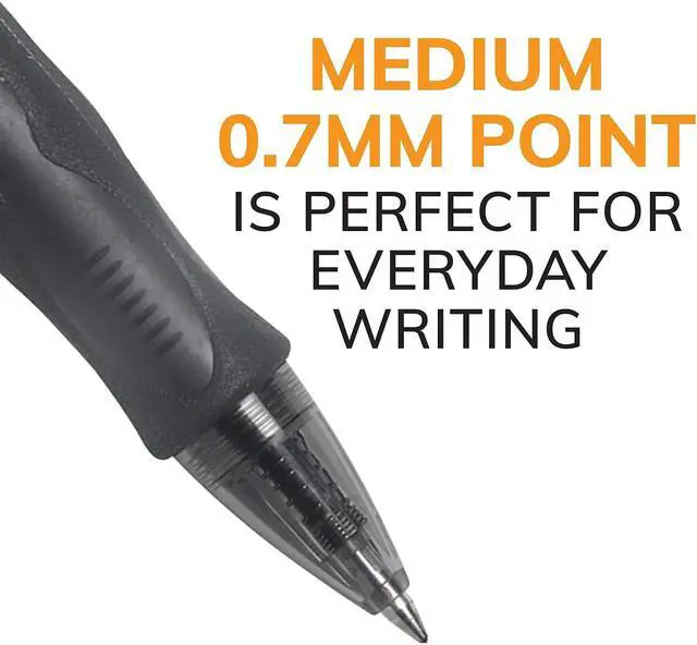 Alt view image 19 of 20 - Bic Gel-ocity Retractable Gel Pen Black Ink .7mm Medium Dozen RLC11BK