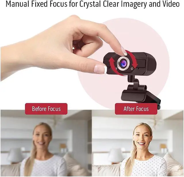Alt view image 12 of 19 - CODi Aquila HD 1080P Fixed Focus Webcam Black (A05024)