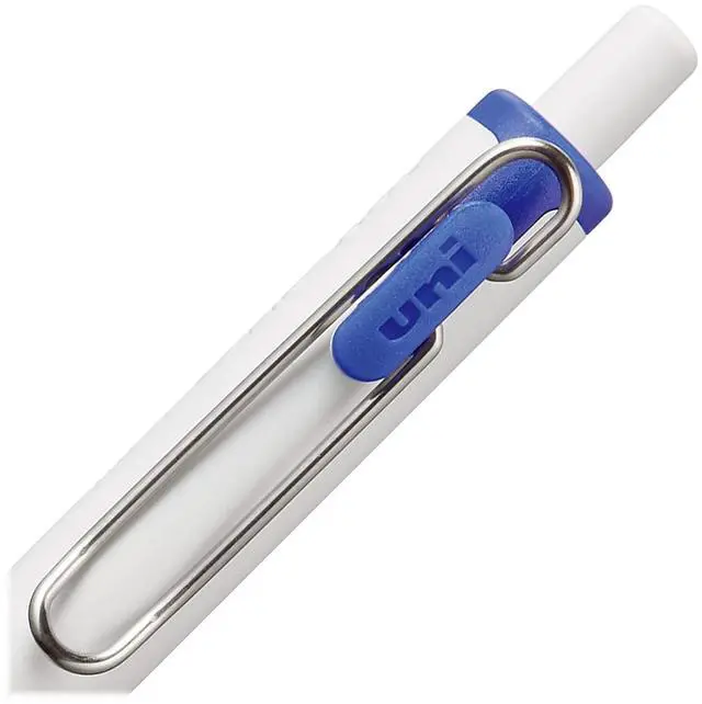 Alt view image 6 of 7 - uniONE Gel Pen Retractable Medium 0.7 mm Blue Ink White/Blue Barrel Dozen 70363