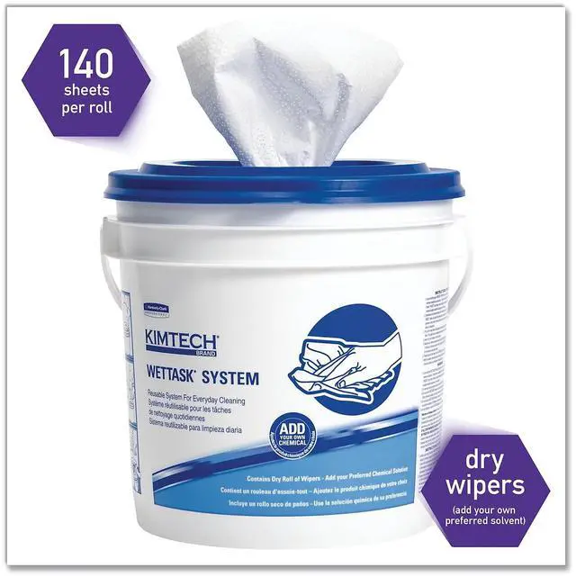 Alt view image 12 of 15 - KIMTECH PREP Wipers for Disinfectants Sanitizers, 12 x 12 1/2, White,