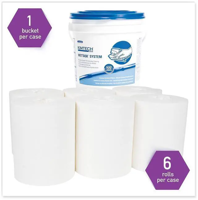 Alt view image 11 of 15 - KIMTECH PREP Wipers for Disinfectants Sanitizers, 12 x 12 1/2, White,