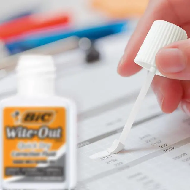 Alt view image 5 of 6 - BIC Wite-Out Quick Dry Correction Fluid 2/Pack (WOFQDP24-A-WHI)