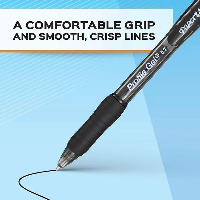 Alt view image 14 of 19 - Paper Mate Retractable Gel Pen Medium 0.7 mm Blue Ink 2095449