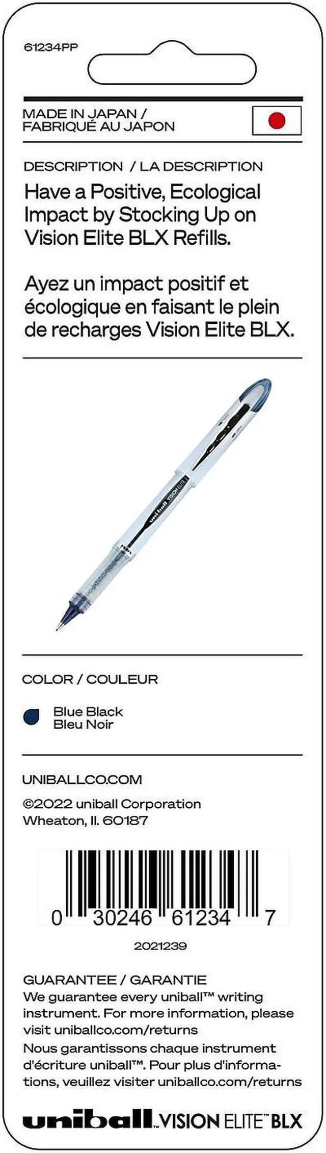 Alt view image 5 of 10 - uni-ball Vision Elite Refills 0.8mm Blue/Black 581929