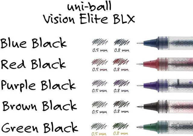 Alt view image 10 of 10 - uni-ball Vision Elite Refills 0.8mm Blue/Black 581929