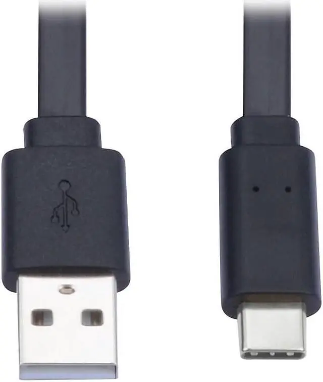 Alt view image 3 of 17 - TRIPP LITE U038-006-FL USB-A TO USB-C FLAT CABLE - M/M, USB 2.0, THUNDERBOLT 3 COMPATIBLE, BLACK, 6 FT.