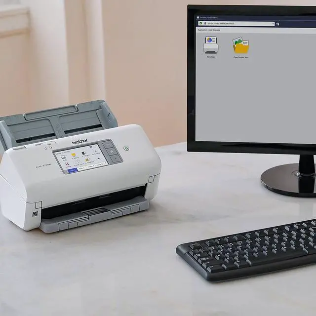 Alt view image 8 of 10 - Brother ADS4700W 24 bit Dual CIS 600 x 600 dpi Sheet Fed Professional Desktop Scanner