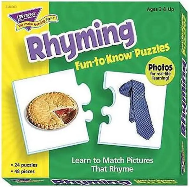 Alt view image 3 of 13 - Trend Enterprises Trend Fun-To-Know Early Childhood Puzzles Rhyming T36009