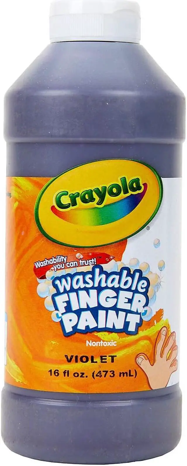 Alt view image 2 of 7 - Crayola. 551316040 Washable Fingerpaint, Violet, 16 oz