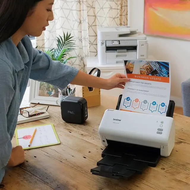 Alt view image 5 of 10 - Brother ADS3100 24 bit 600 x 600 dpi Sheet Fed High-Speed Desktop Scanner for Small Office & Home Office Professionals