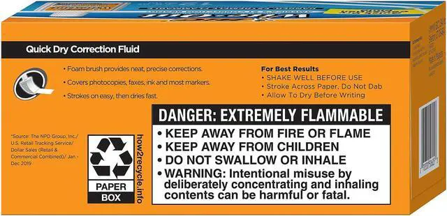 Alt view image 10 of 11 - Bic Wite-Out Quick Dry Correction Fluid 20 ml Bottle White 1/Dozen WOFQD12WE